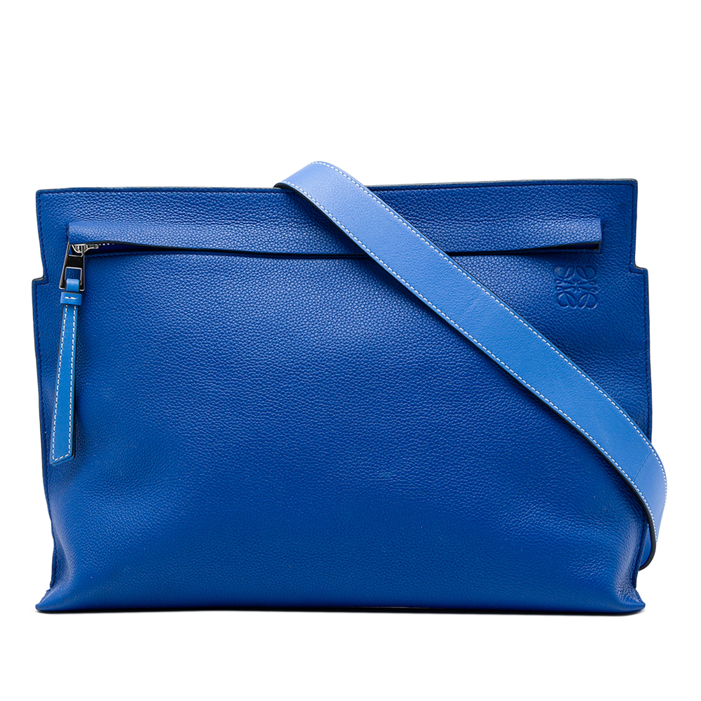 Pre-Loved LOEWE Leather Anagram T Pouch Crossbody